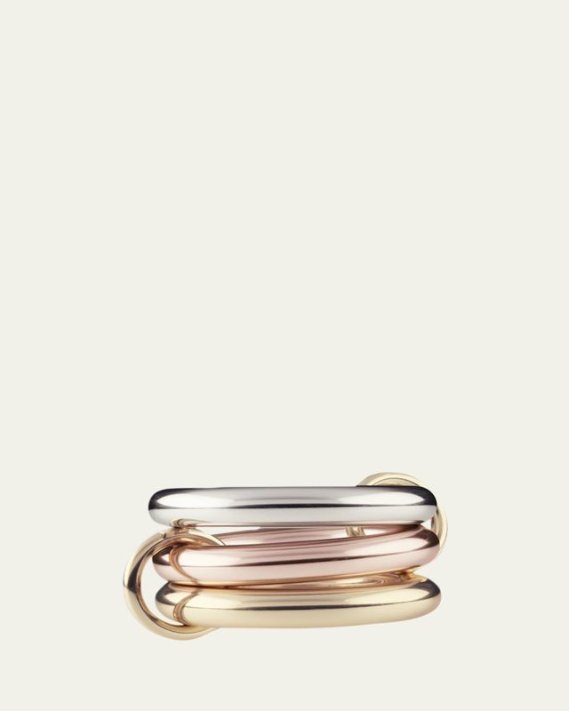 18k Bicolor 3-Link Ring